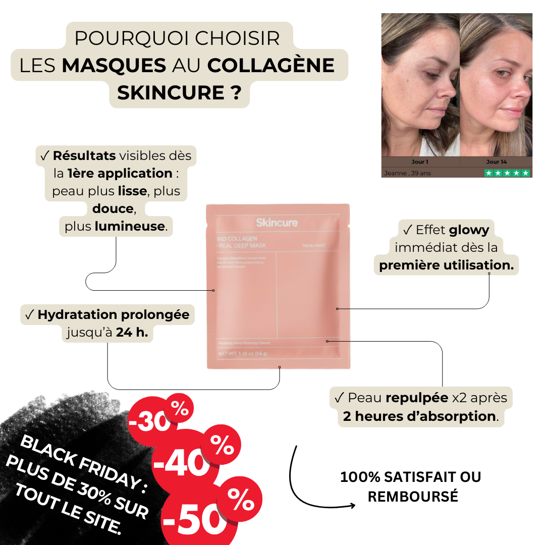 Masque Collagène – Peau Plus Lisse, Plus Douce, Plus Lumineuse